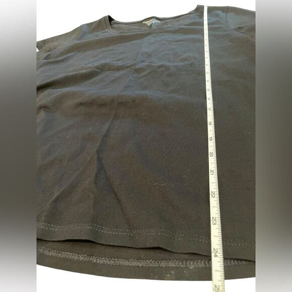 NWT Coldwater Creek Basic Black T-shirt Short Sleeve Pima Cotton- M (8-10) - Picture 4 of 5